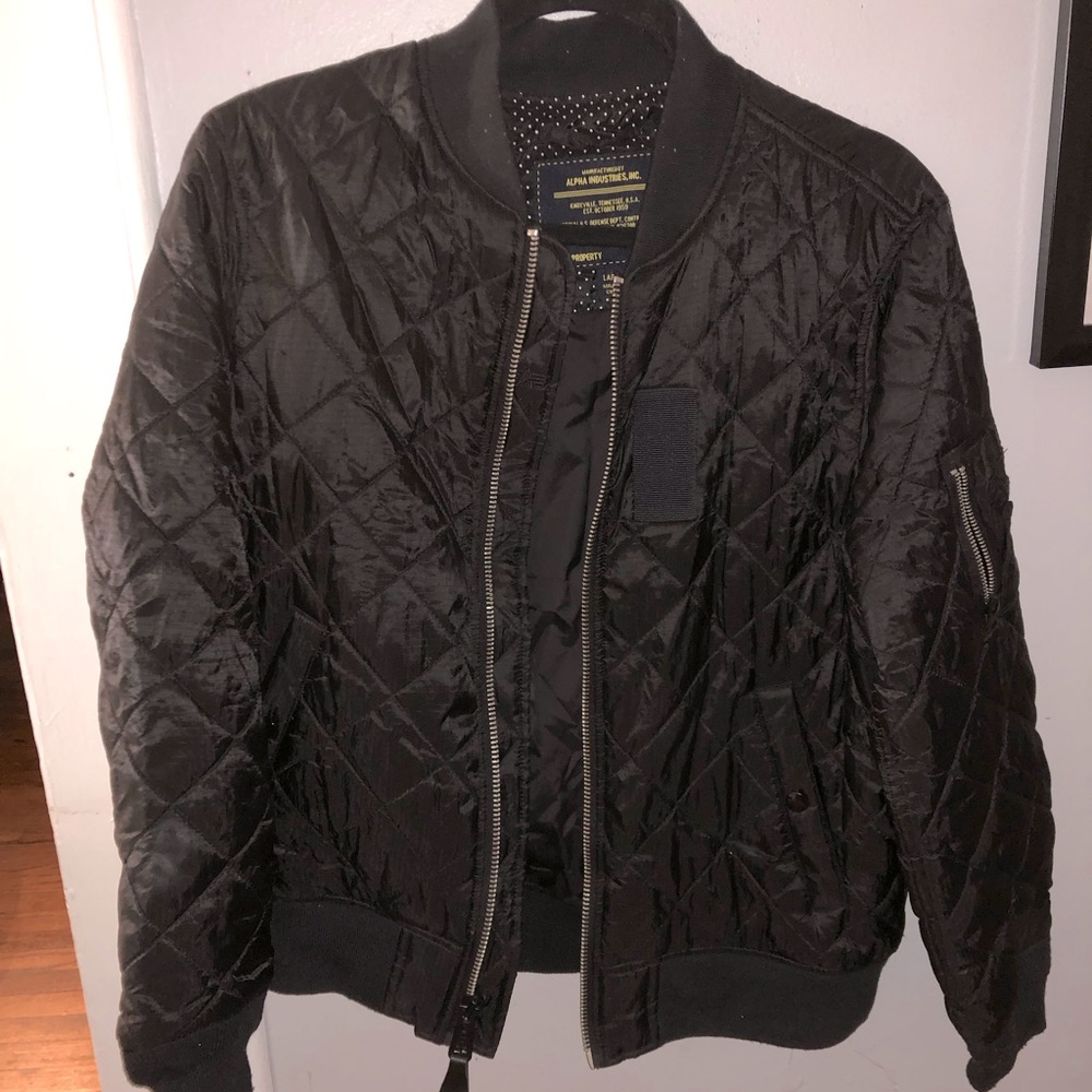 Alpha industries women black bomber jacket